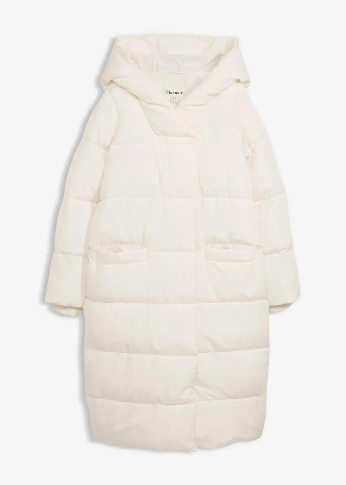 bonprix Jacken & Mäntel|Nachhaltigere Materialien^Oversize Steppmantel perlweiß