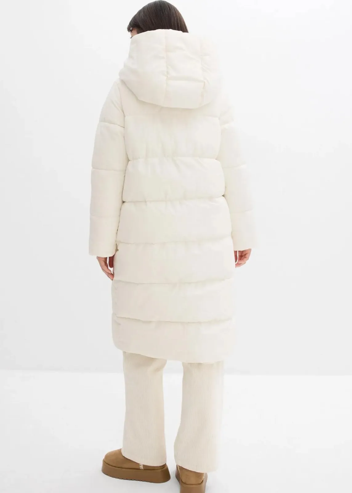bonprix Jacken & Mäntel|Nachhaltigere Materialien^Oversize Steppmantel perlweiß