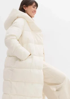 bonprix Jacken & Mäntel|Nachhaltigere Materialien^Oversize Steppmantel perlweiß