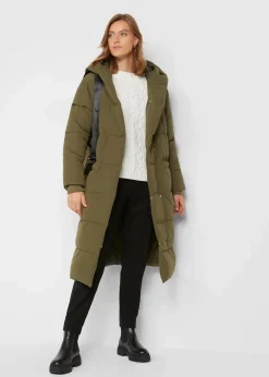 bonprix Jacken & Mäntel|Nachhaltigere Materialien^Oversize Steppmantel dunkeloliv