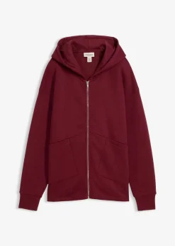 bonprix Bekleidung·Blusen & Tuniken|Zweiteiler & Sets^Oversize Sweatjacke ahornrot