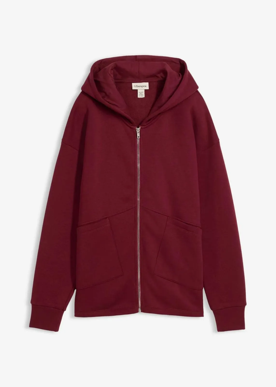 bonprix Bekleidung·Blusen & Tuniken|Zweiteiler & Sets^Oversize Sweatjacke ahornrot
