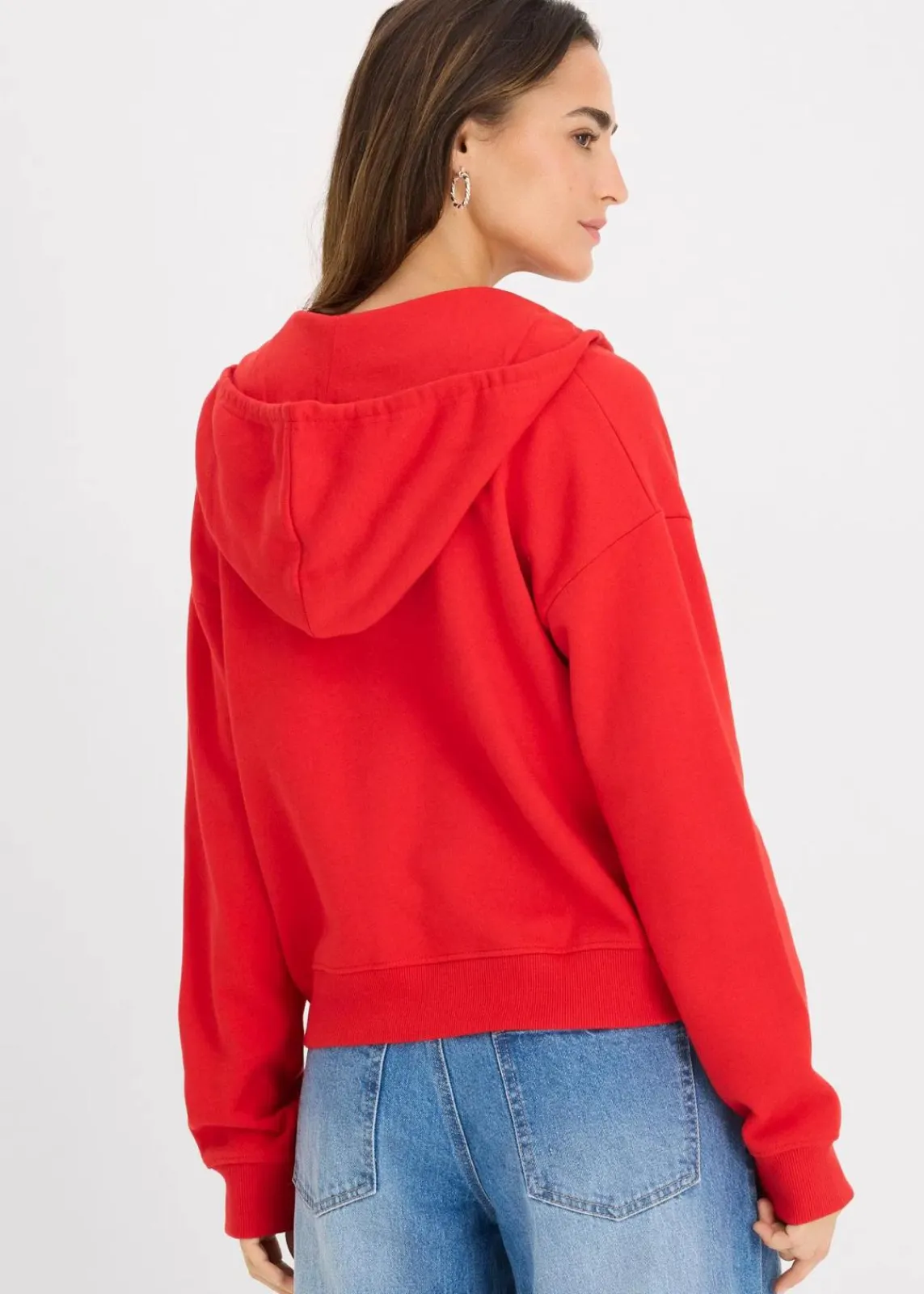 bonprix Nachhaltigere Materialien|Sweat^Oversize Sweatjacke lavarot