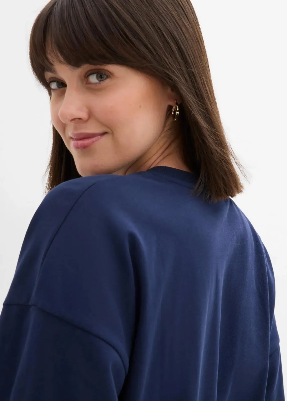 bonprix Bekleidung·Blusen & Tuniken|Sweat^Oversize Sweatshirt dunkelblau
