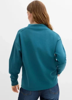 bonprix Bekleidung·Röcke|Bekleidung·Blusen & Tuniken^Oversize Sweatshirt aus weichem Scuba pfeffergrün