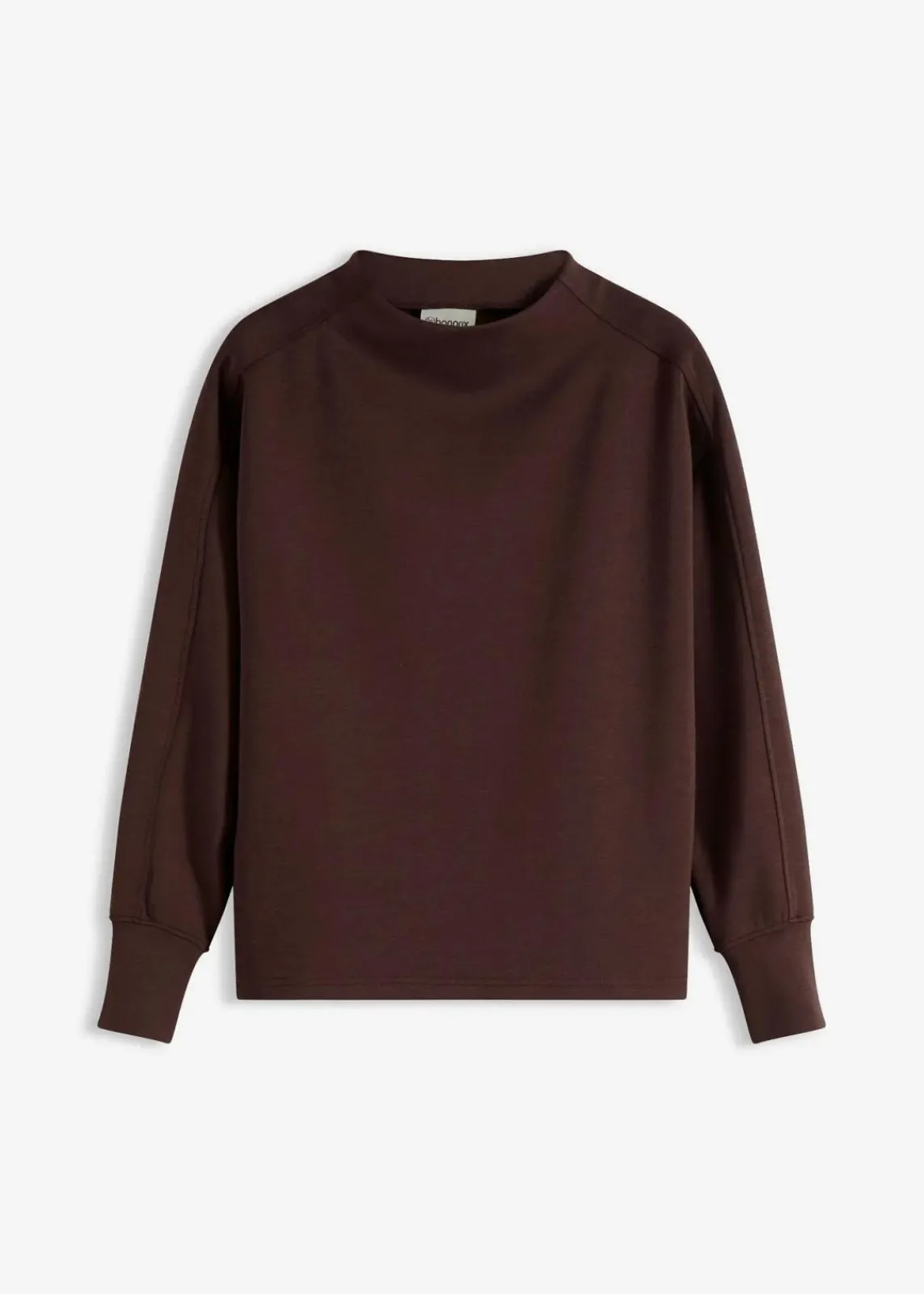 bonprix Sweat|Basics^Oversize Sweatshirt aus weichem Scuba dunkelbraun