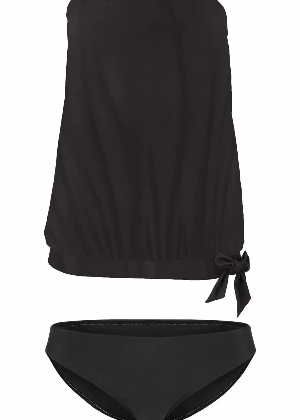 bonprix Nachhaltigere Materialien|Tankinis^Oversize Tankini mit abnehmbaren Trägern (2-tlg. Set) schwarz