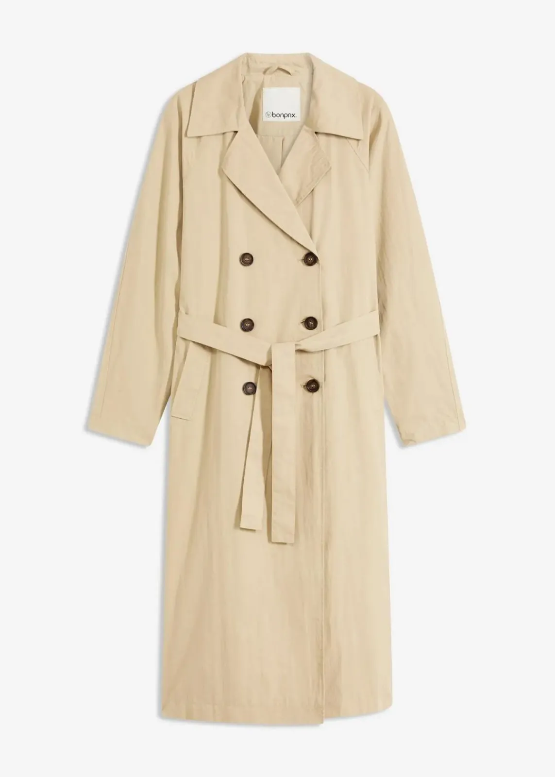bonprix Bekleidung·Hosen|Jacken & Mäntel^Oversize Trenchcoat grünbeige