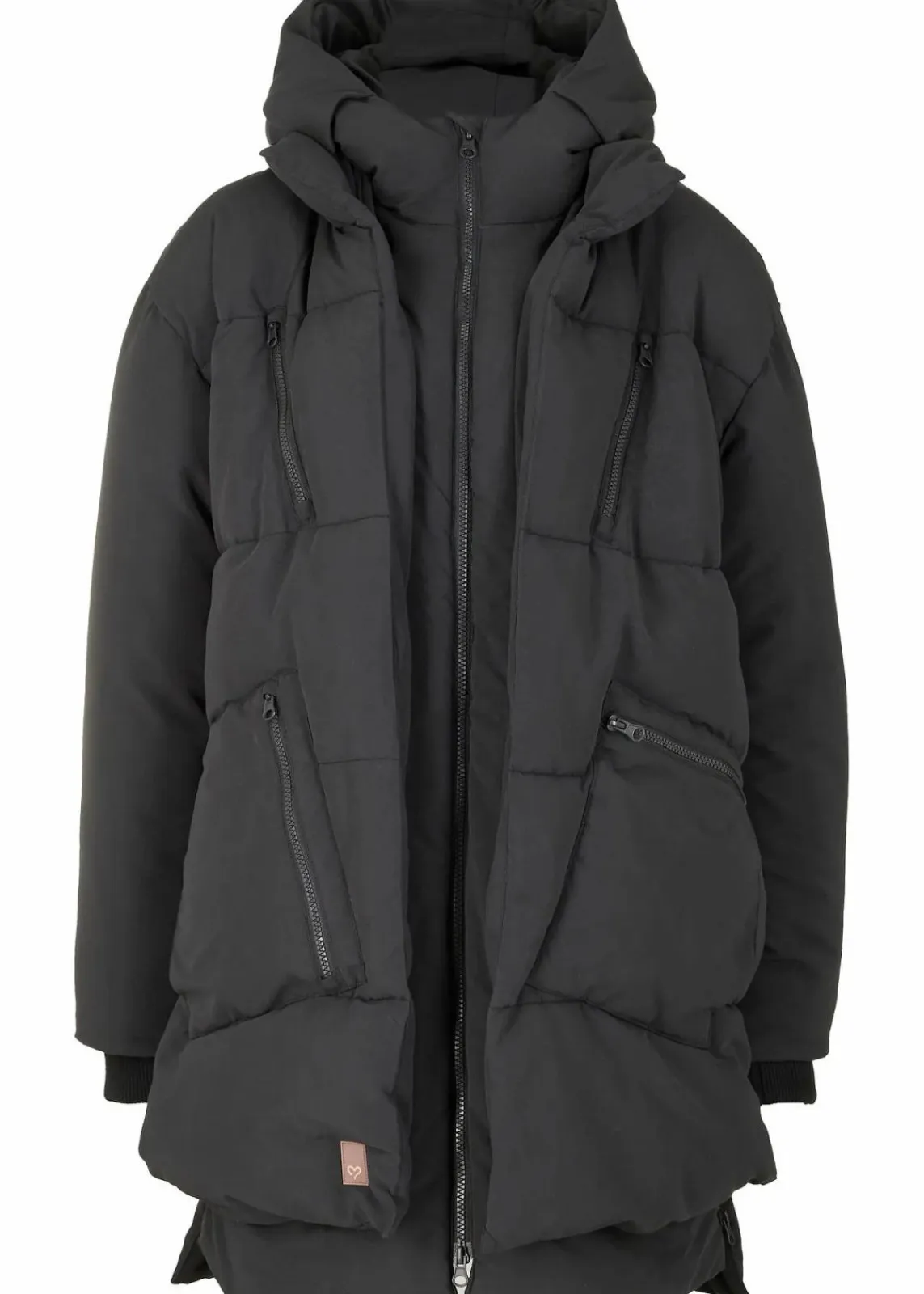 bonprix Bekleidung·Hosen|Jacken & Mäntel^Oversize Winterjacke mit Kapuze schwarz
