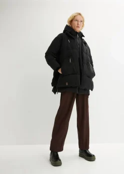 bonprix Bekleidung·Hosen|Jacken & Mäntel^Oversize Winterjacke mit Kapuze schwarz