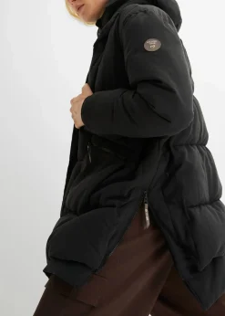 bonprix Bekleidung·Hosen|Jacken & Mäntel^Oversize Winterjacke mit Kapuze schwarz