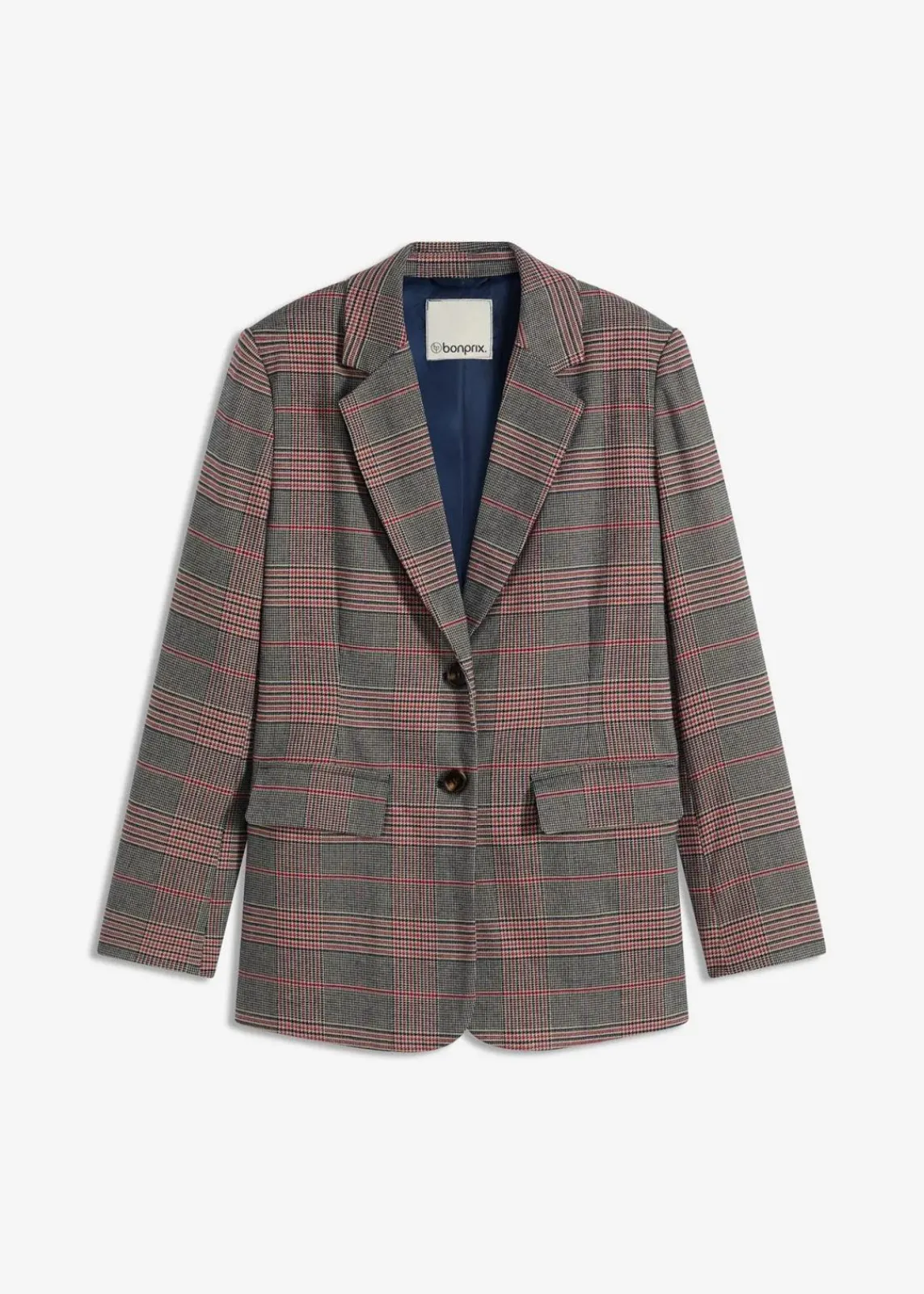 bonprix Bekleidung·Basics|Blazer^Oversize-Blazer braun/beige kariert