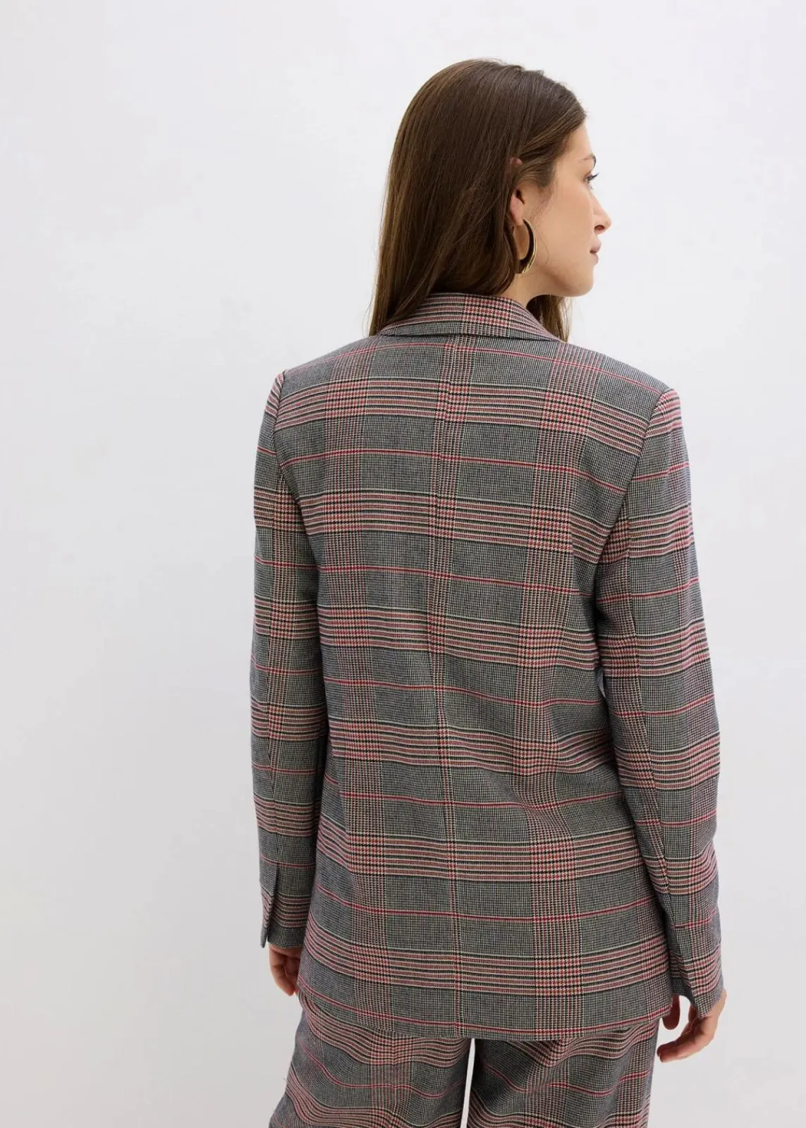 bonprix Bekleidung·Basics|Blazer^Oversize-Blazer braun/beige kariert