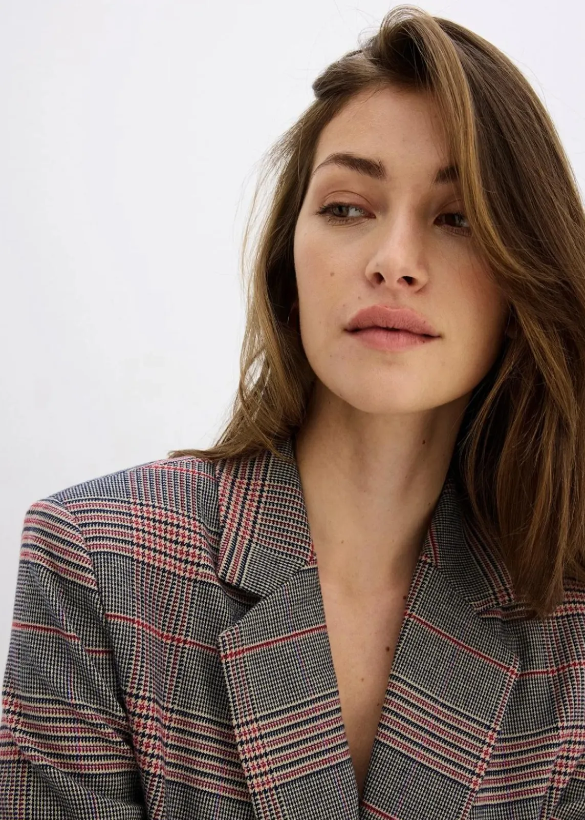 bonprix Bekleidung·Basics|Blazer^Oversize-Blazer braun/beige kariert