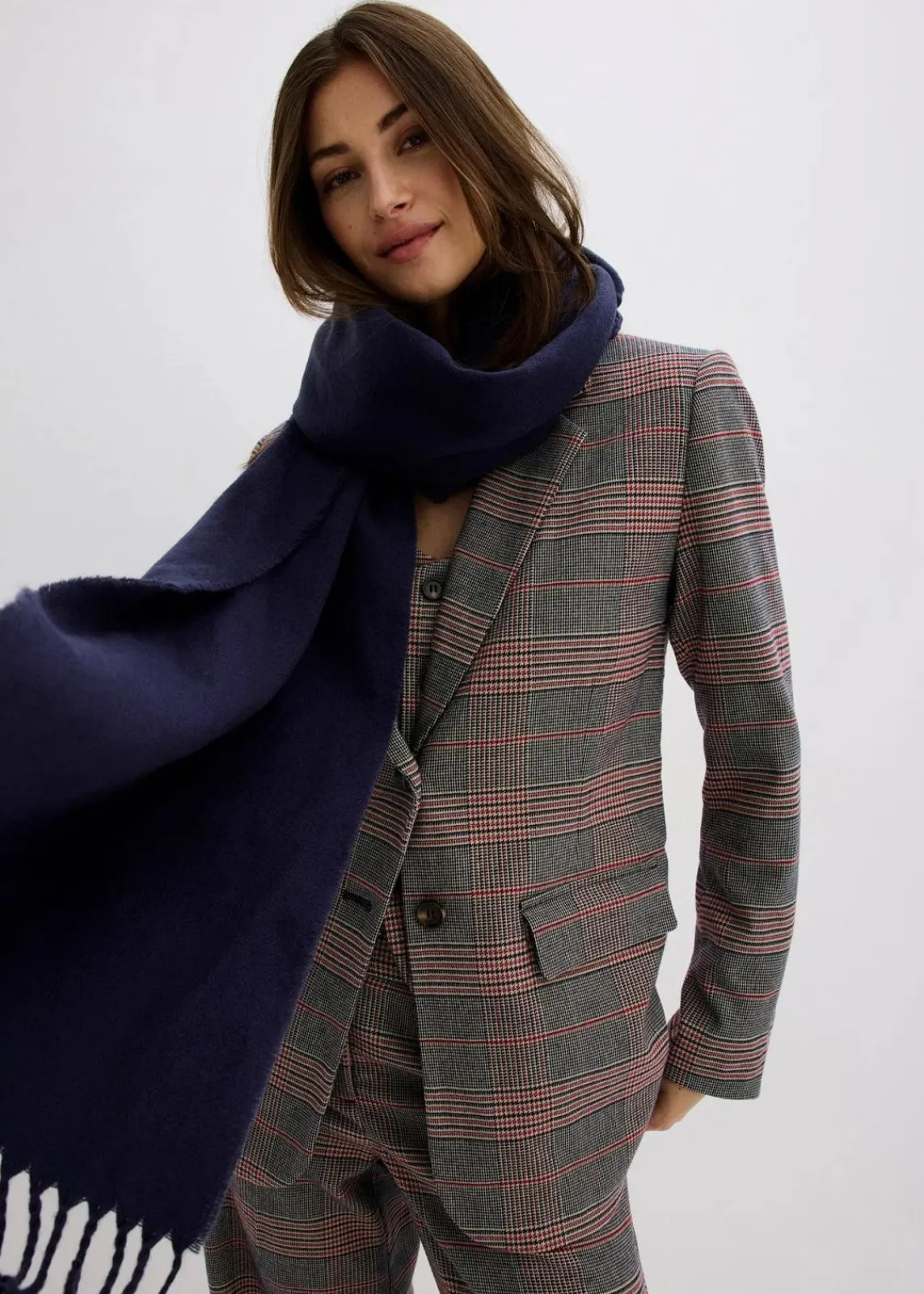 bonprix Bekleidung·Basics|Blazer^Oversize-Blazer braun/beige kariert