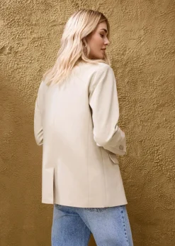 bonprix Blazer^Oversize-Blazer mit leichten Schulterpolstern rauchkhaki