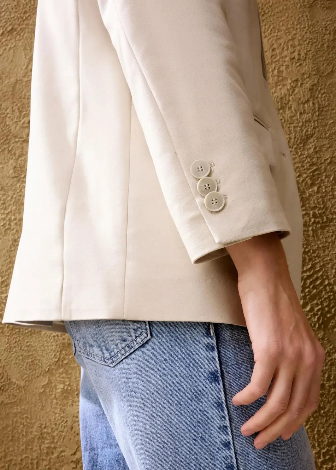bonprix Blazer^Oversize-Blazer mit leichten Schulterpolstern rauchkhaki