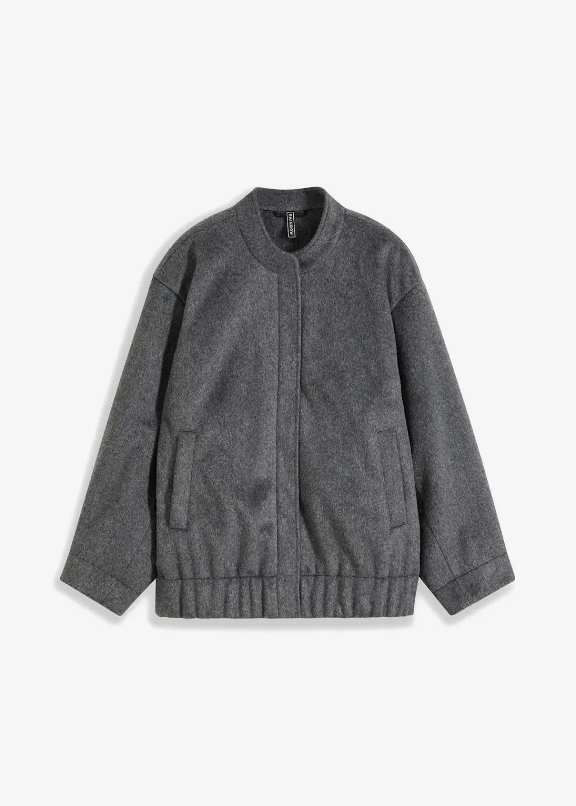bonprix Bekleidung·Hosen|Jacken & Mäntel^Oversize-Blouson in Wolloptik anthrazit meliert meliert