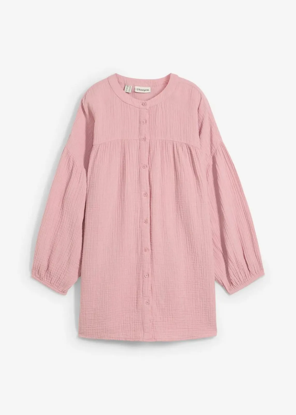 bonprix Nachhaltigere Materialien|Blusen & Tuniken^Oversize-Bluse aus Musselin aschrosa