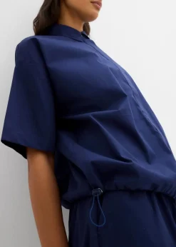 bonprix Bekleidung·Jacken & Mäntel|Zweiteiler & Sets^Oversize-Bluse aus reiner Baumwolle tiefseeblau