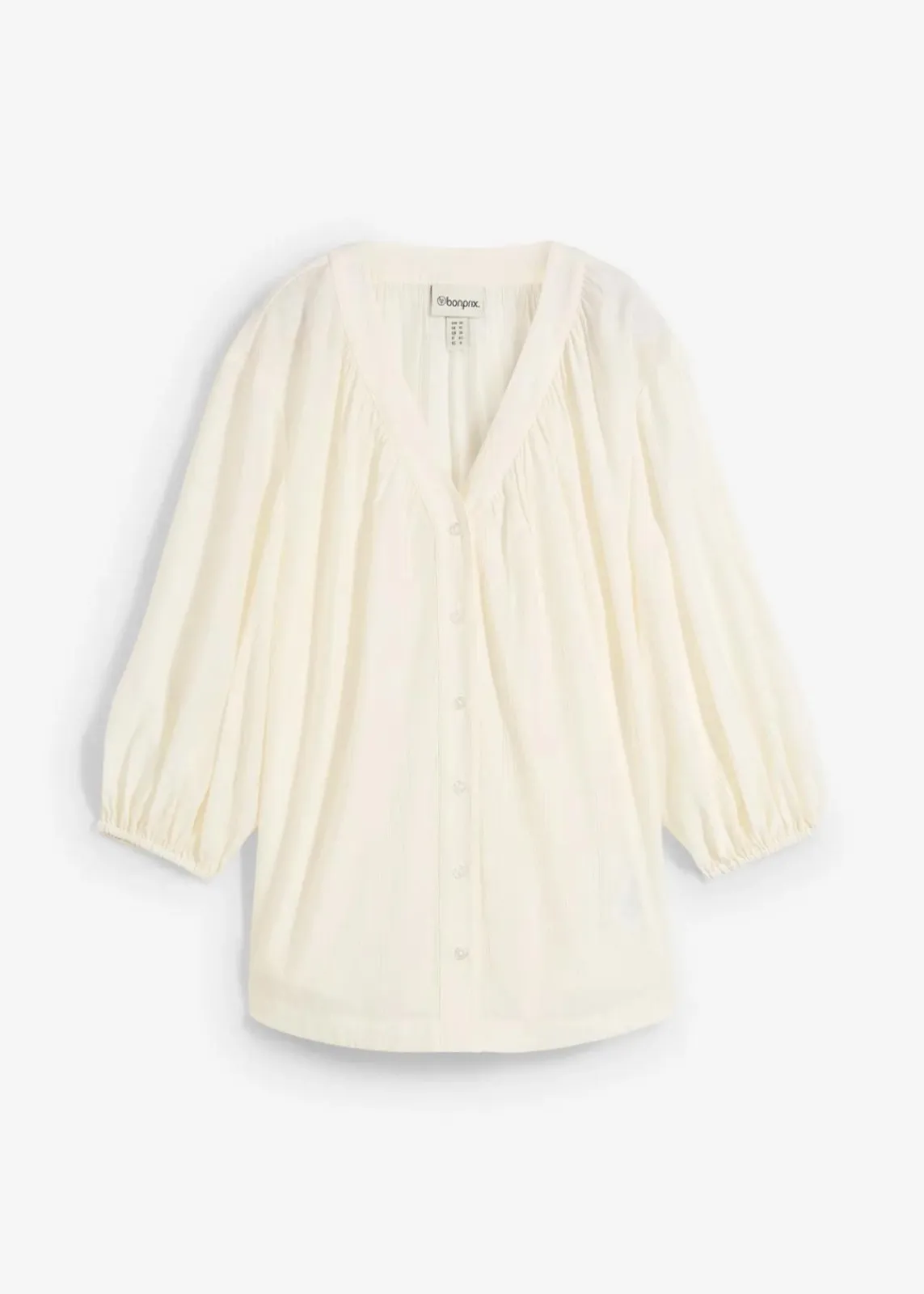 bonprix Blusen & Tuniken^Oversize-Bluse aus softem Viskose-Mix wollweiß