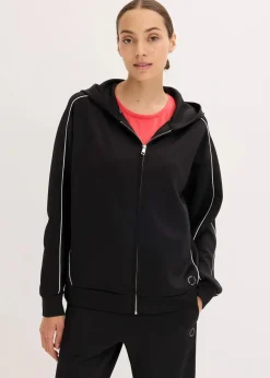 bonprix Bekleidung·Sweat|Bekleidung·Blusen & Tuniken^Oversized Funktions-Kapuzenjacke, schnelltrocknend schwarz