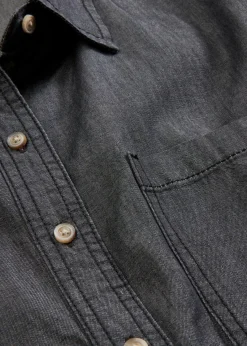 bonprix Bekleidung·Jacken & Mäntel|Nachhaltigere Materialien^Oversized Jeanshemd aus Bio-Baumwolle dunkelgrau denim