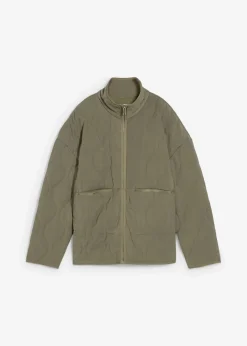 bonprix Jacken & Mäntel|Bekleidung·Hosen^Oversized Steppjacke schlammgrün washed
