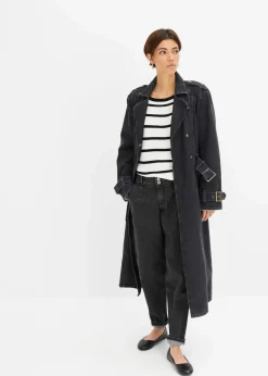 bonprix Bekleidung·Umstandsmode|Bekleidung·Jeans^Oversized Strickpullover wollweiß/schwarz gestreift