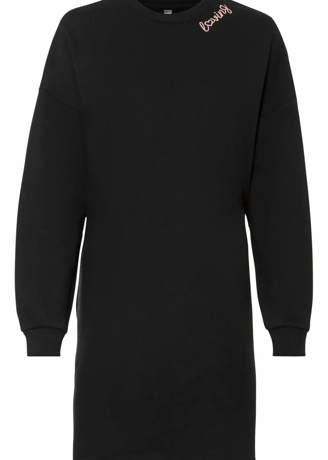 bonprix Bekleidung·Blusen & Tuniken|Bekleidung·Pullover & Strickjacken^Oversized Sweatkleid schwarz