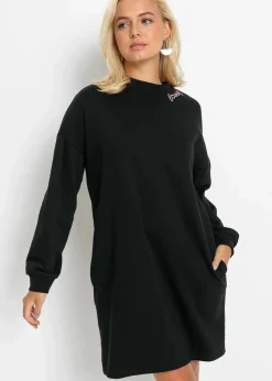 bonprix Bekleidung·Blusen & Tuniken|Bekleidung·Pullover & Strickjacken^Oversized Sweatkleid schwarz