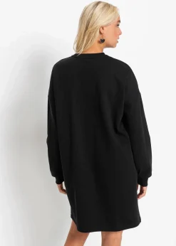 bonprix Bekleidung·Blusen & Tuniken|Bekleidung·Pullover & Strickjacken^Oversized Sweatkleid schwarz