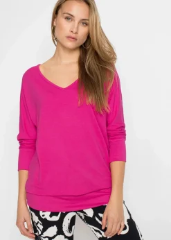 bonprix Shirts & Tops|Nachhaltigere Materialien^Oversized-Shirt aus fließender Viskose magnolienpink