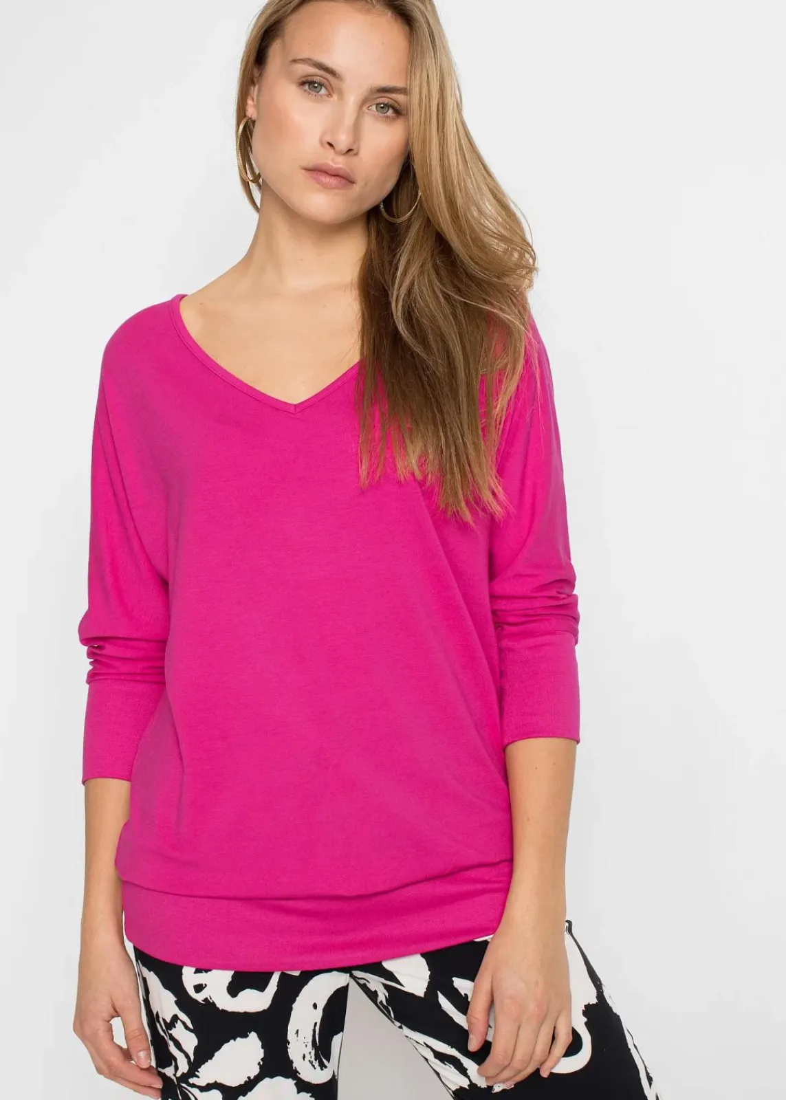 bonprix Shirts & Tops|Nachhaltigere Materialien^Oversized-Shirt aus fließender Viskose magnolienpink