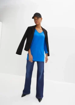 bonprix Shirts & Tops|Nachhaltigere Materialien^Oversized-Shirt aus fließender Viskose arktikblau