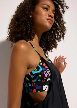 bonprix Nachhaltigere Materialien|Tankinis^Oversized-Tankini (2-tlg.Set) schwarz/bunt graphisch