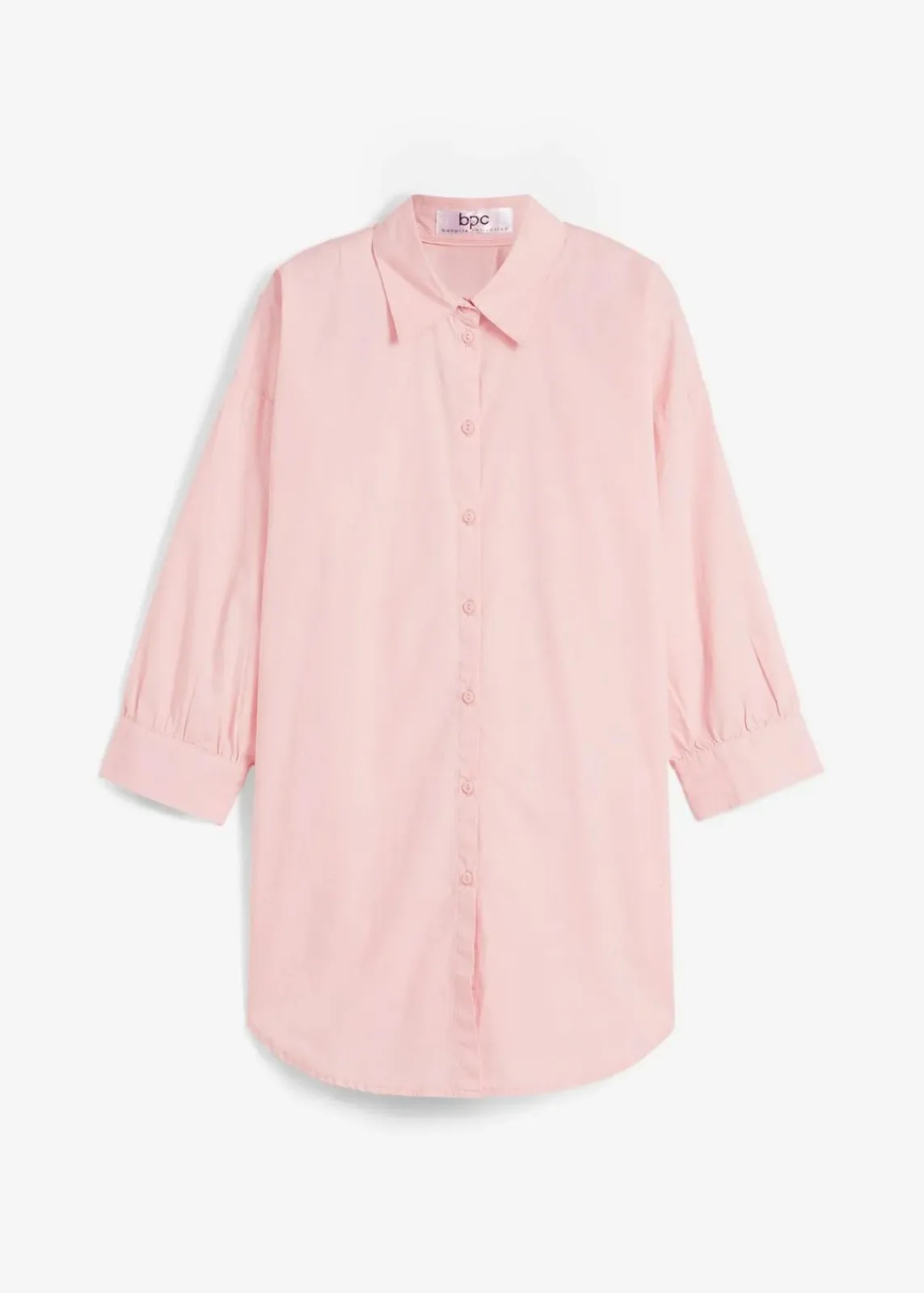 bonprix Blusen & Tuniken|Bekleidung·Jacken & Mäntel^Oversize-Hemd aus Baumwolle mit 3/4 Arm bonbonrosa