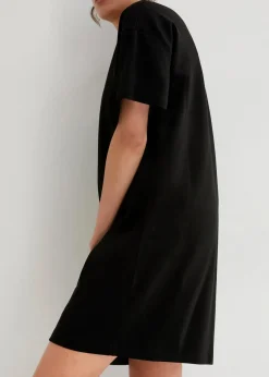 bonprix Bekleidung·Röcke|Bekleidung·Pullover & Strickjacken^Oversize-Kleid mit aus reiner Baumwolle (2er Pack) schwarz
