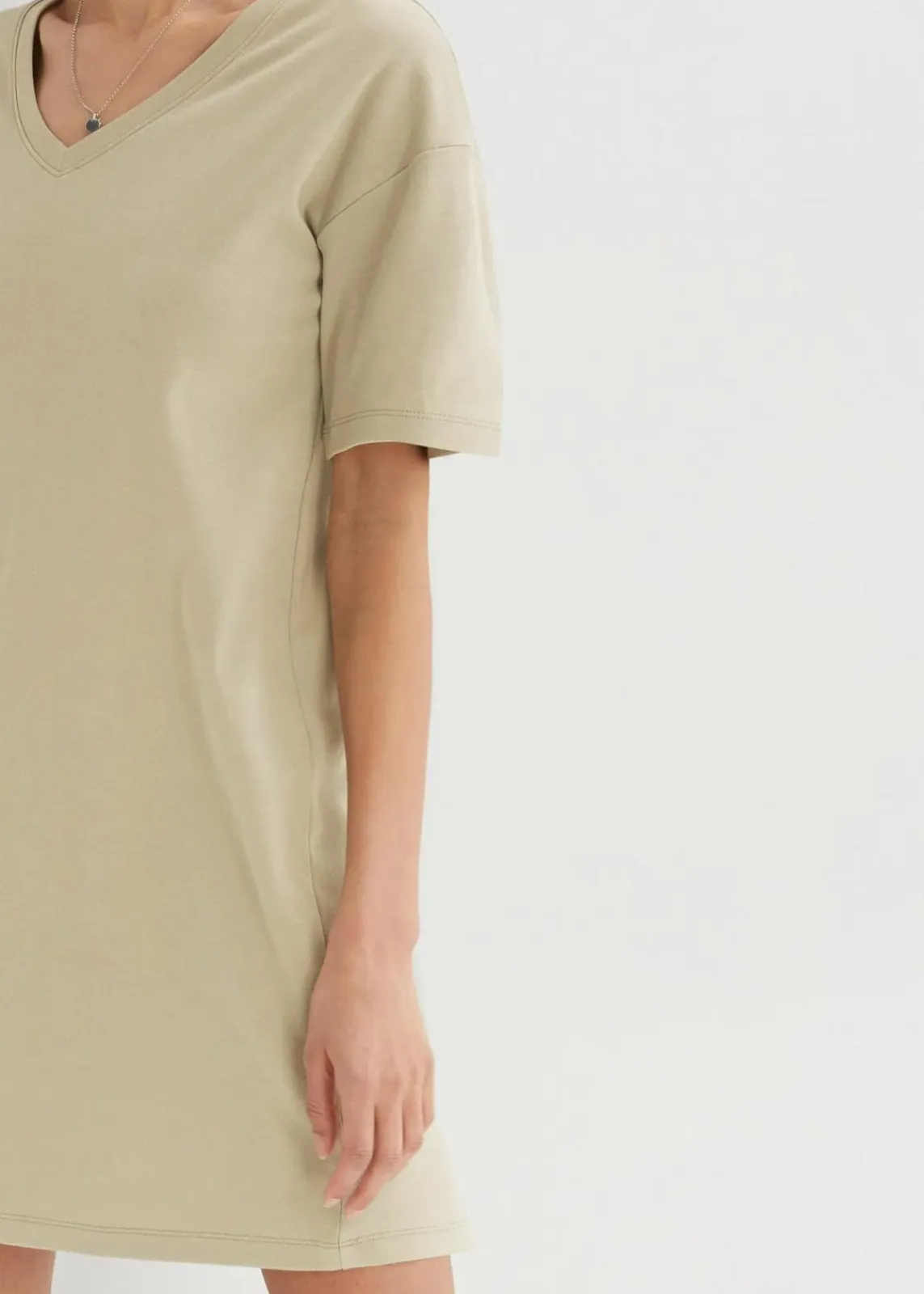 bonprix Kleider|Basics^Oversize-Kleid mit aus reiner Baumwolle (2er Pack) dunkelblau+seegras