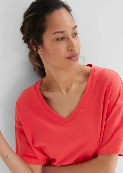 bonprix Kleider|Basics^Oversize-Kleid mit aus reiner Baumwolle (2er Pack) hibiskuspink+schwarz