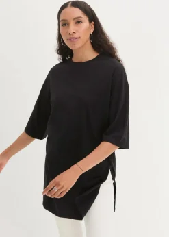 bonprix Shirts & Tops|Nachhaltigere Materialien^Oversize-Longshirt aus reiner Bio-Baumwolle schwarz