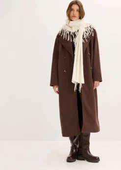 bonprix Jacken & Mäntel|Bekleidung·Hosen^Oversize-Mantel in Wolloptik dunkelbraun