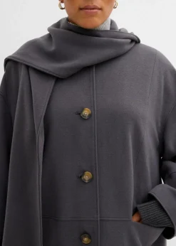 bonprix Bekleidung·Hosen|Jacken & Mäntel^Oversize-Mantel mit zwei dezenten Nahttaschen schiefergrau