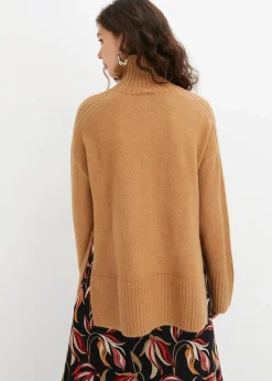 bonprix Bekleidung·Umstandsmode|Bekleidung·Jeans^Oversize-Pullover camel meliert