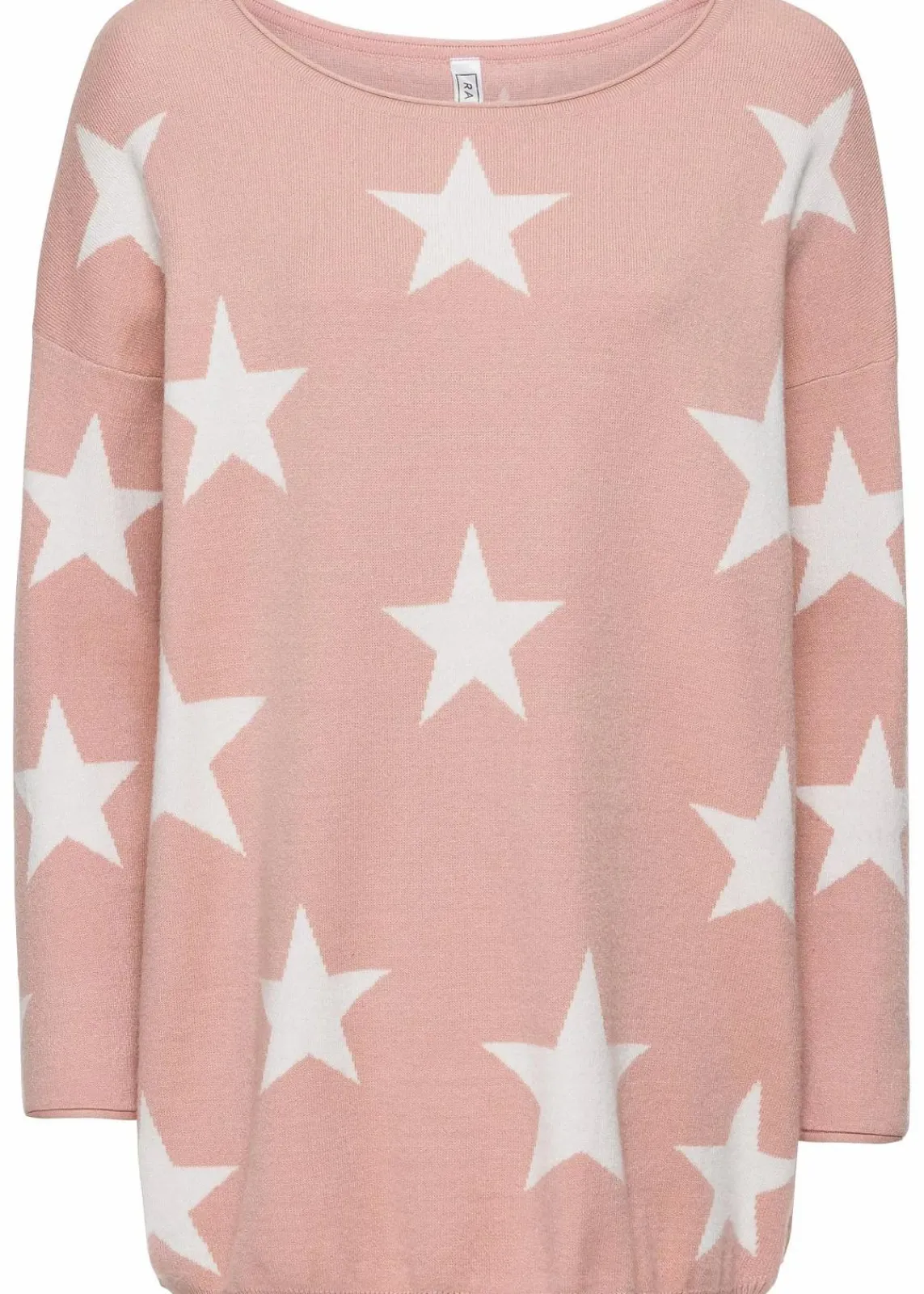 bonprix Bekleidung·Umstandsmode|Bekleidung·Jeans^Oversize-Pullover vintagerosa/weiß bedruckt