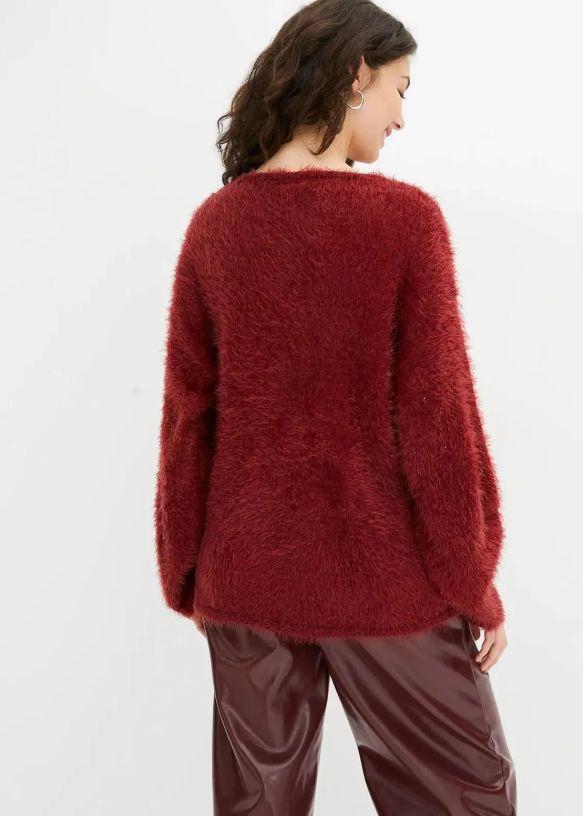 bonprix Strickmode|Pullover & Strickjacken^Oversize-Pullover rubinrot