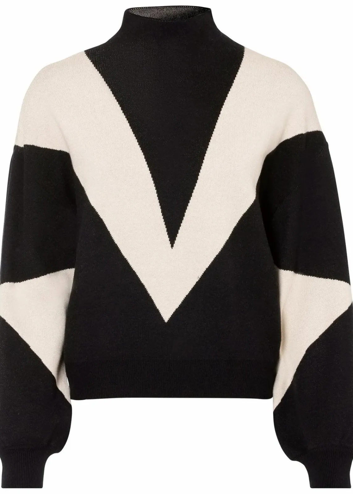 bonprix Bekleidung·Umstandsmode|Pullover & Strickjacken^Oversize-Pullover schwarz/kieselbeige graphisch