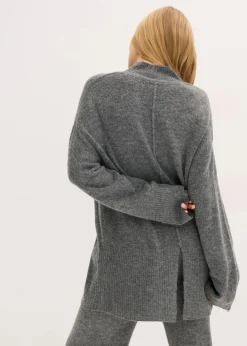 bonprix Pullover & Strickjacken|Strickmode^Oversize-Pullover anthrazit meliert