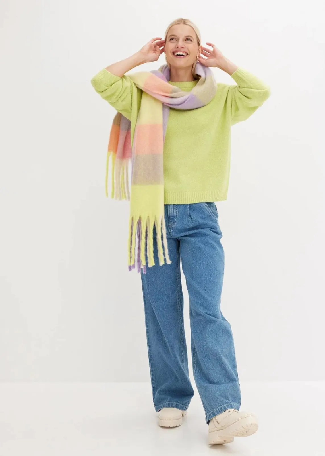 bonprix Bekleidung·Umstandsmode|Bekleidung·Jeans^Oversize-Pullover mintgrün
