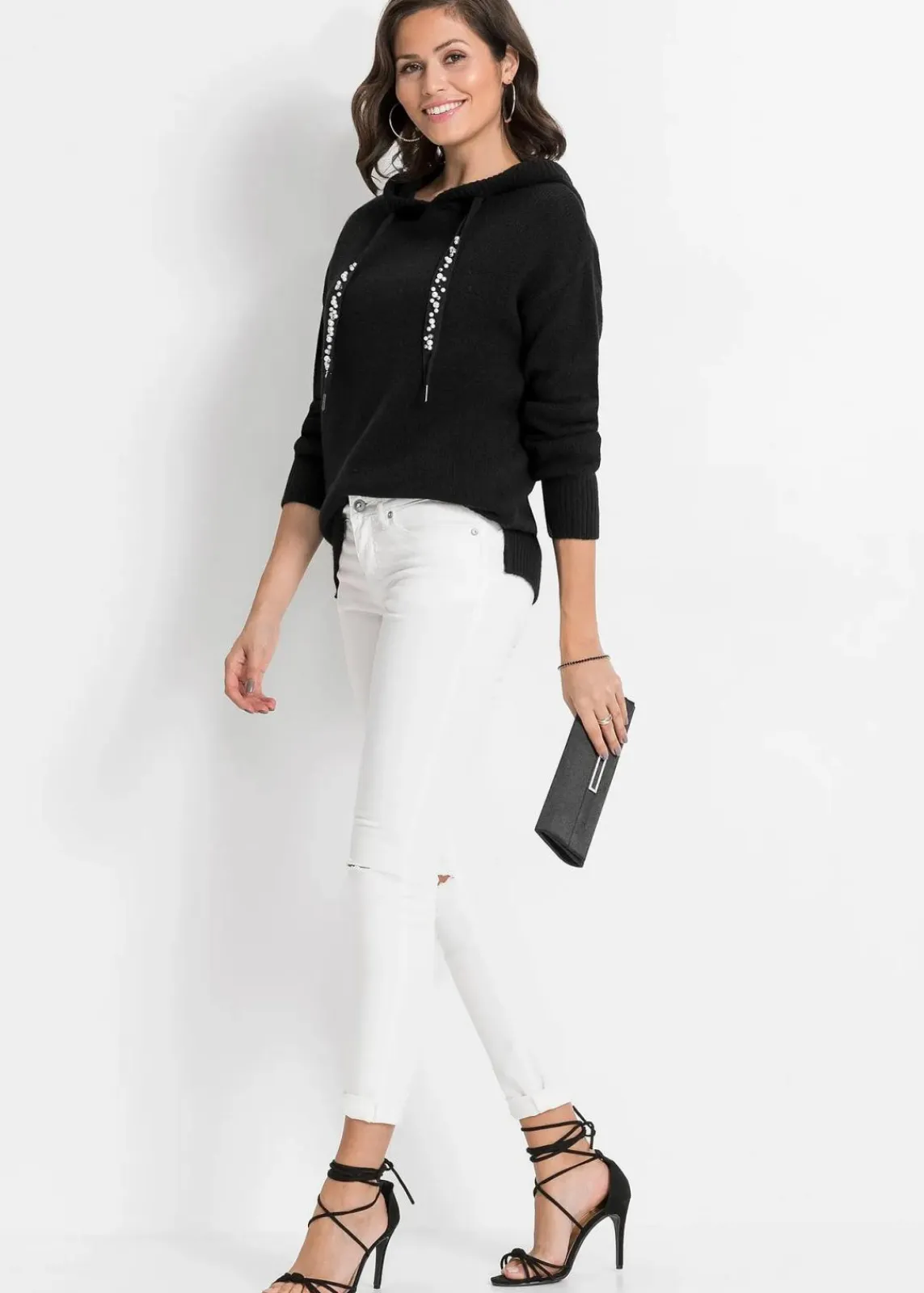 bonprix Bekleidung·Umstandsmode|Pullover & Strickjacken^Oversize-Pullover schwarz